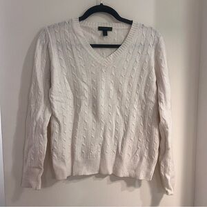 Classic Cream Cable Knit Sweater